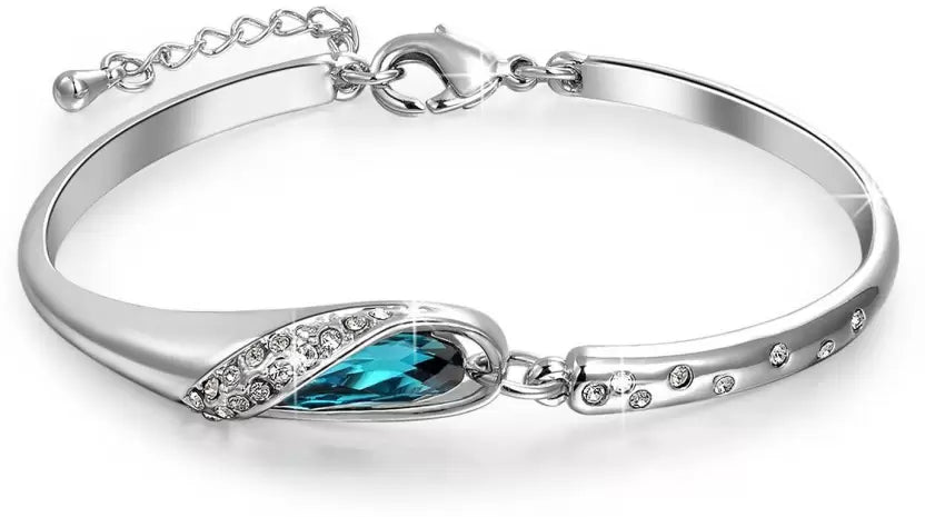 EIT Collection Stainless Steel Turquoise Charm Bracelet