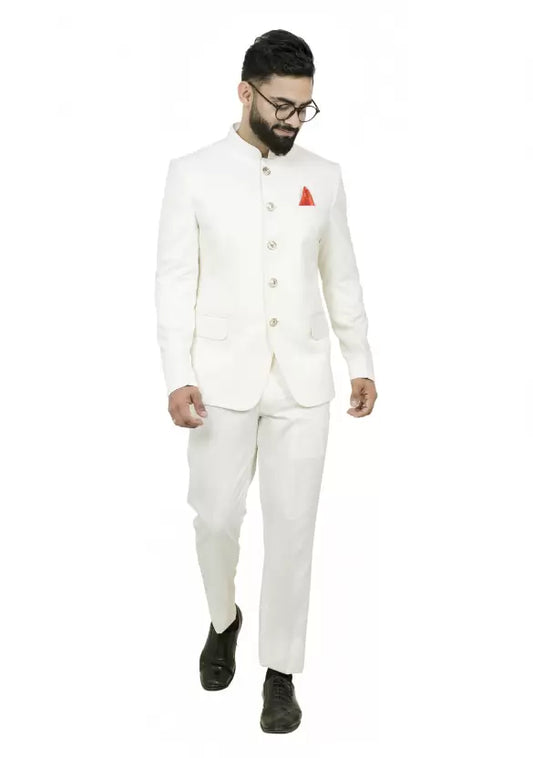 Men jodhpuri bandhgala Solid Suit