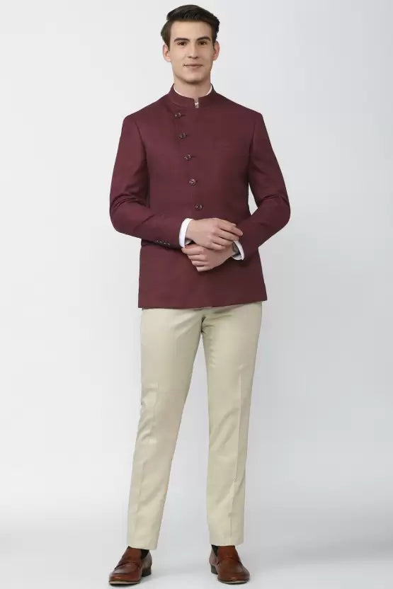 Men Single Breasted - 2 button Solid Suit