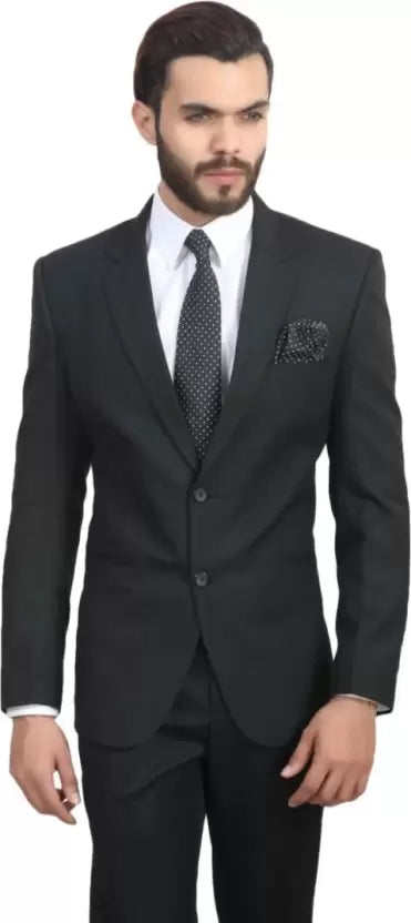 Men Solid Single Breasted Wedding, Casual, Party, Formal, Beach Wear, Sports, Lounge Wear, Festive, Festive & Wedding Blazer  (Black)