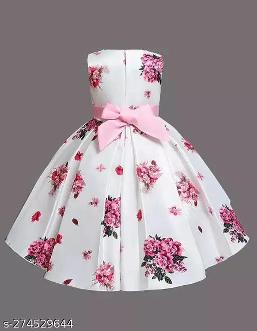New stylish Pink floral Baby Girls Dress/Frocks