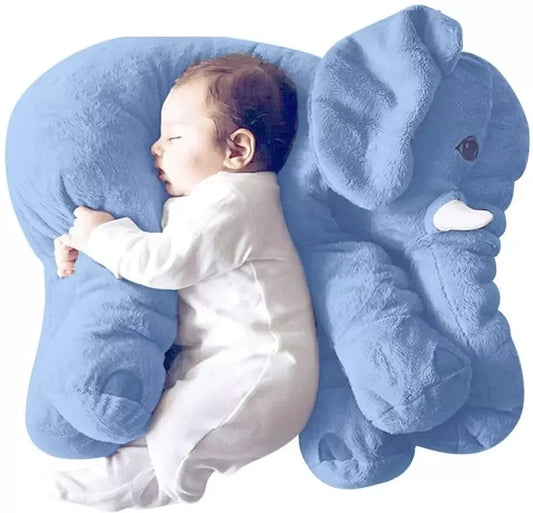 DHAAM Baby Sleeping Elephant Blue Pillow
