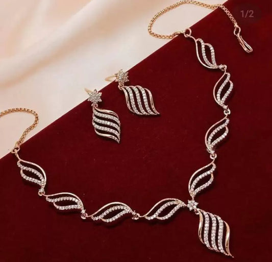 rangrez collection  Alloy Rose Gold Jewel Set