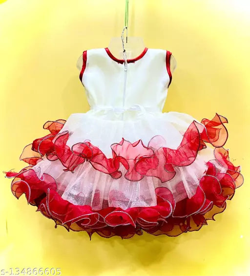 Laskar Fashion Baby Girl Red Dresses