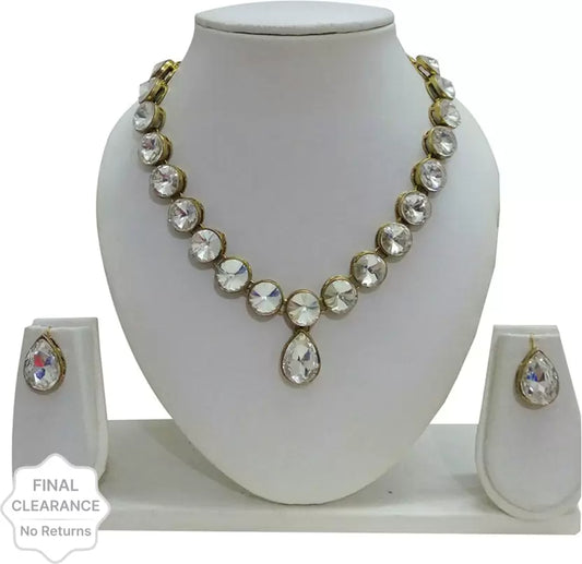 JN Handicraft  Metal, Alloy White, Gold Jewel Se