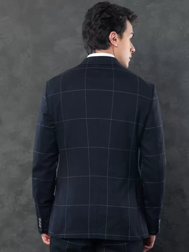 Men Single Breasted - 2 button Checkered Suit