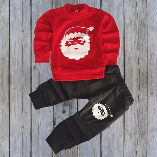Baby Boys Casual T-shirt Track Pants  (Red)