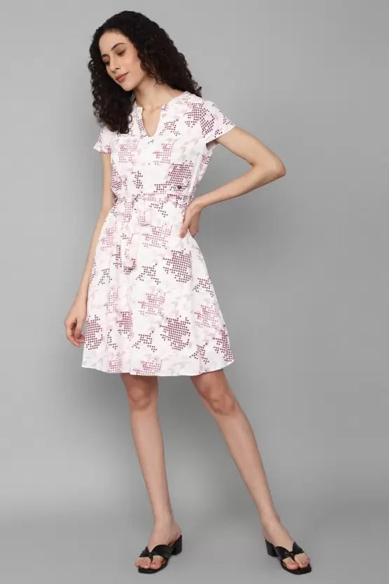 Allen Solly  Women A-line White Dress